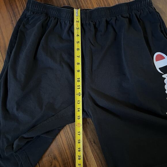 Champion Mens Spellout Logo Athletic Shorts Black Size 2XL - Picture 8 of 10